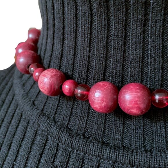 URANIUM strong pink short necklace - Picture 7 of 9